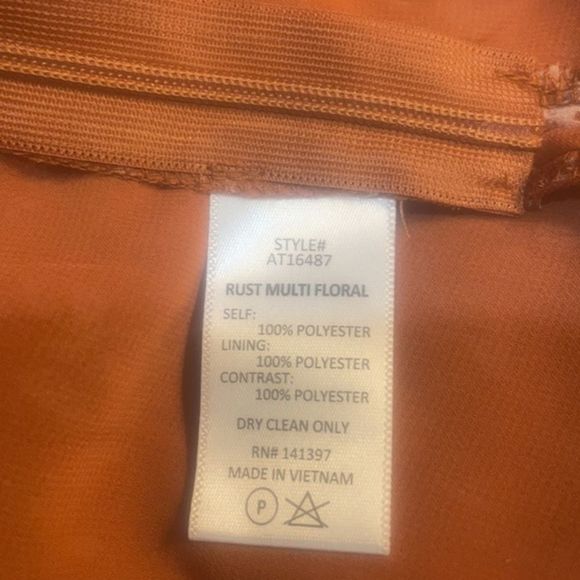 ASTR The Label Nordstrom Long Sleeve Sweetheart Top Rust Multi Floral XL NWT - Picture 8 of 12